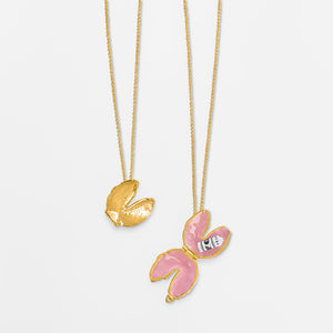Signature Fortune Cookie Locket (Blush) - Gold